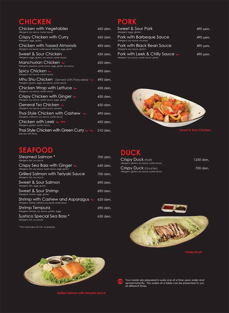 Sushi on sale co menu